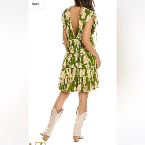 Rebecca Taylor green cream flower maxi dress - Picture 2 of 11